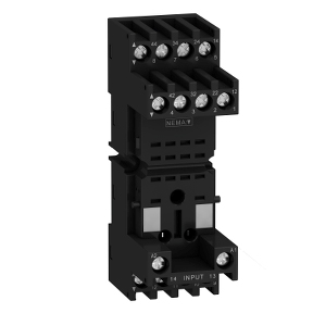 Schneider Electric Socket; 14-Blade; Screw Terminal; for RXM2; RXM4 Relays; DIN Rail or Panel Mount
